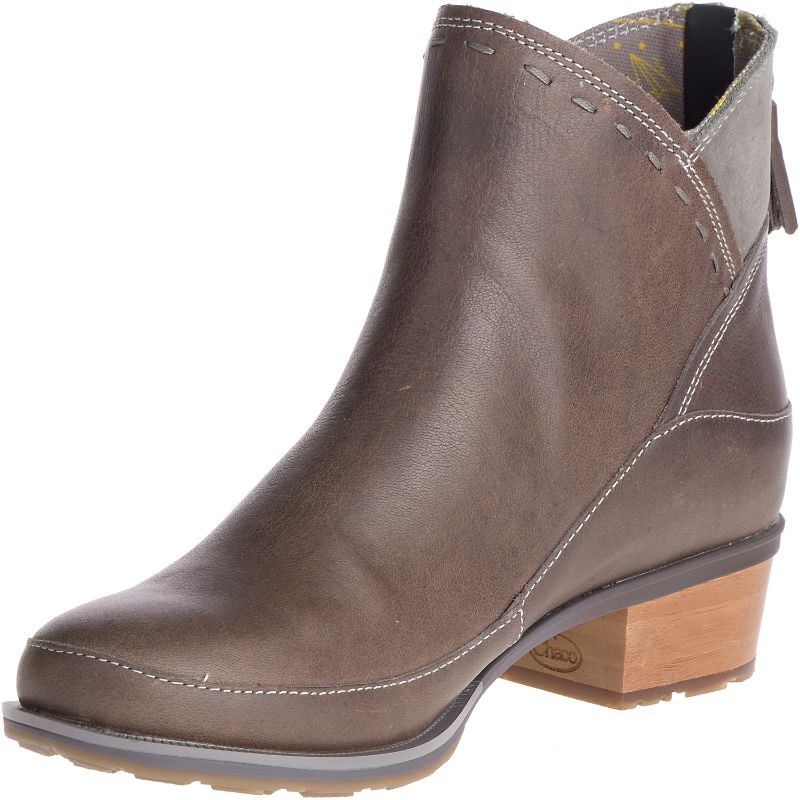 Bottes Chaco Cataluna Mid Femme Grise Marron | 732149-YZJ