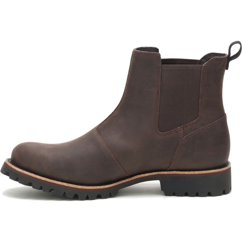 Bottes Chaco Fields Chelsea Imperméables Homme Marron Foncé | 570496-SYE