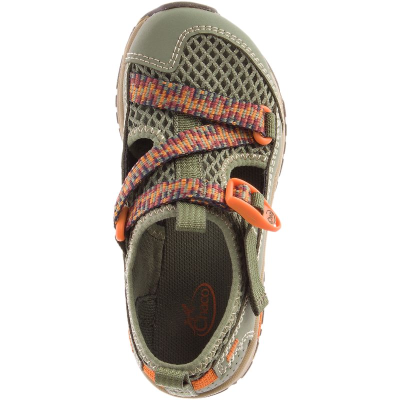 Chaussures Chaco Odyssey Enfant Grise Vert | 574368-DUP