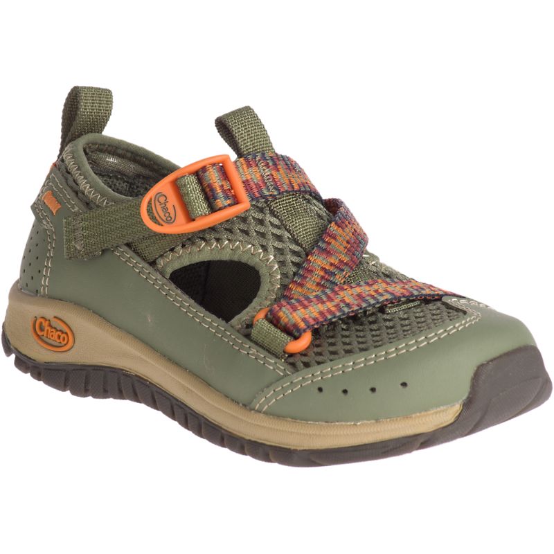 Chaussures Chaco Odyssey Enfant Grise Vert | 574368-DUP