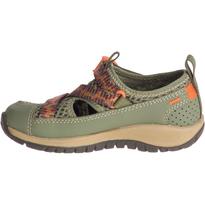 Chaussures Chaco Odyssey Enfant Grise Vert | 574368-DUP