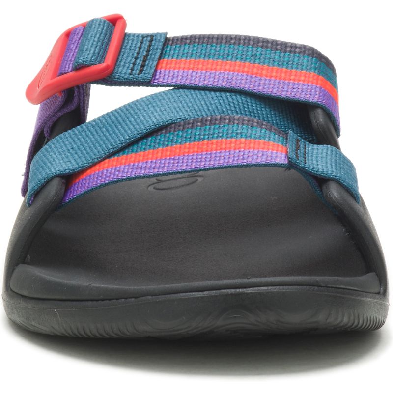 Claquette Chaco Chillos Homme Bleu Rouge | 570219-WOQ