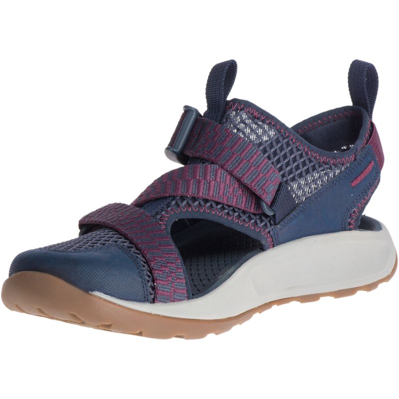 Sandales Chaco Odyssey Femme Bleu Marine Rouge | 563784-OMF