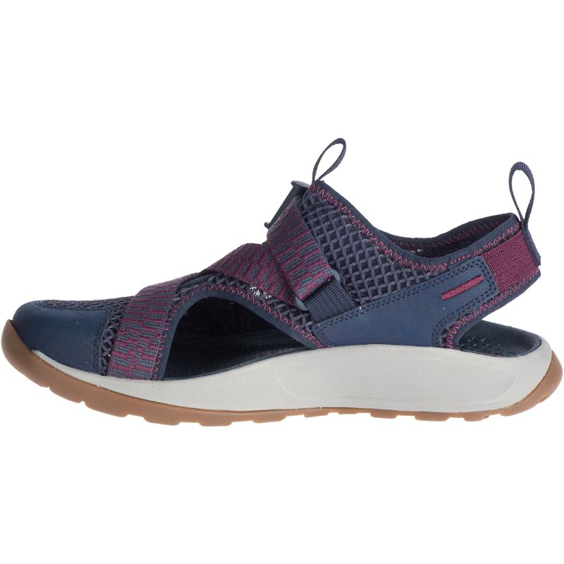 Sandales Chaco Odyssey Femme Bleu Marine Rouge | 563784-OMF