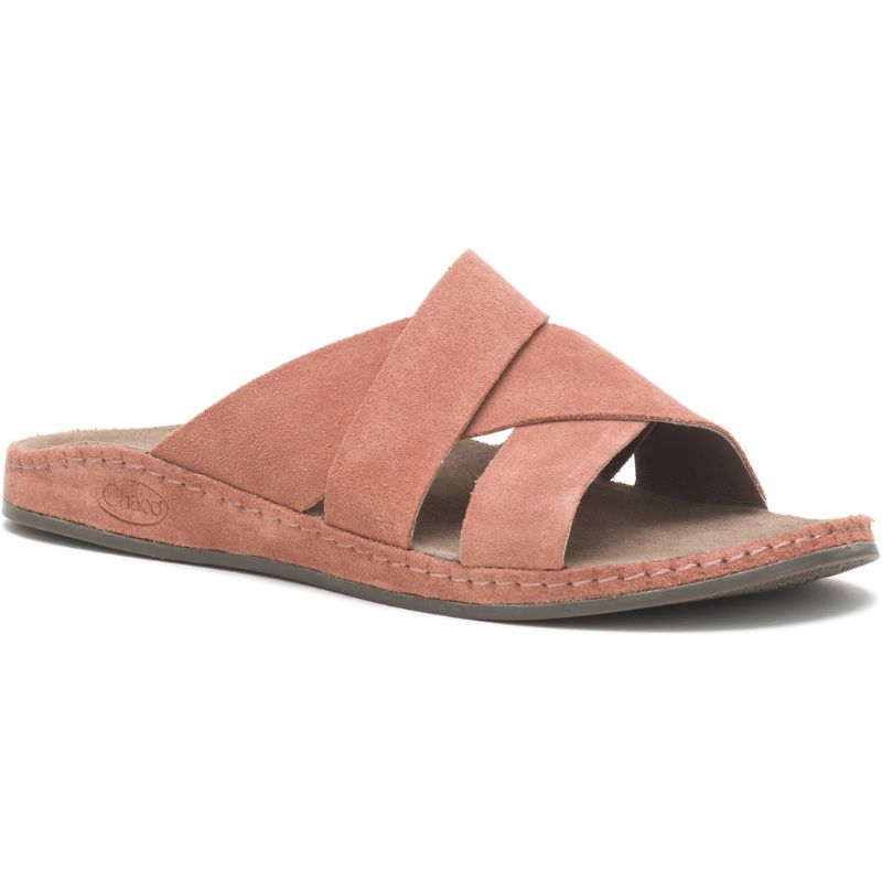 Sandales Chaco Wayfarer Claquette Daim Femme Rose | 564310-JGE