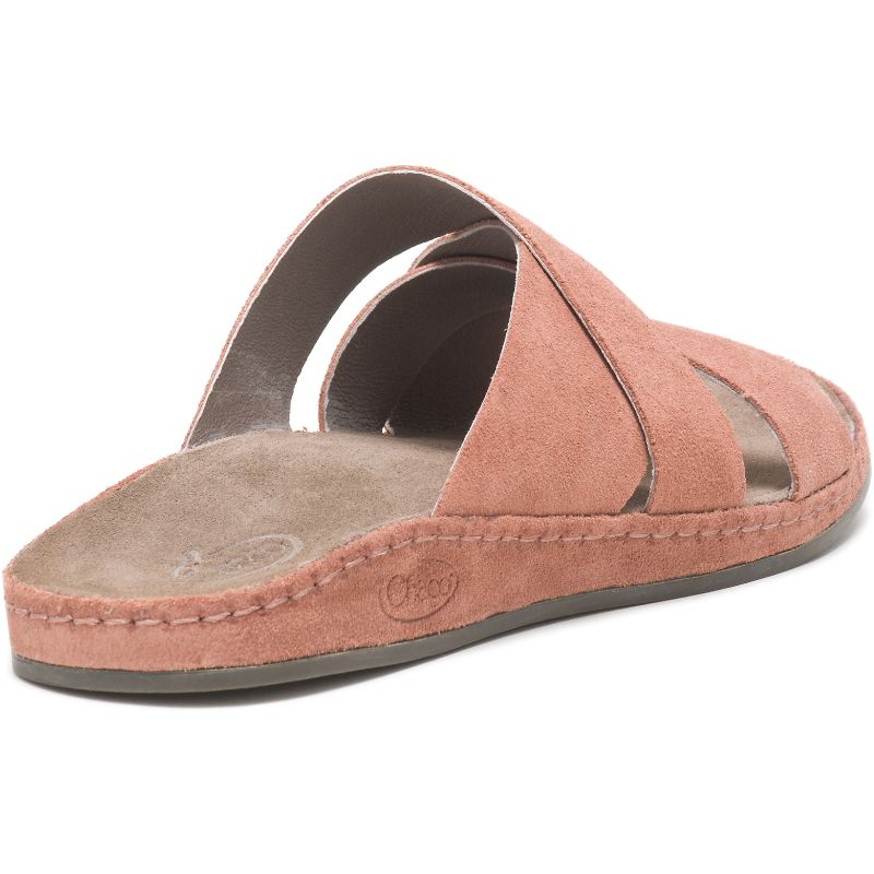 Sandales Chaco Wayfarer Claquette Daim Femme Rose | 564310-JGE