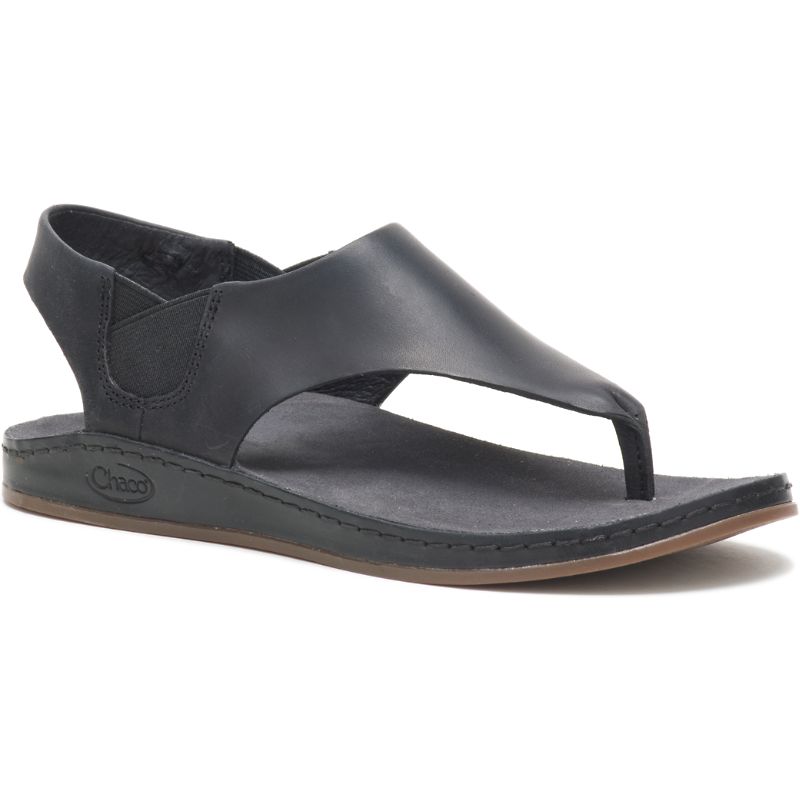 Sandales Chaco Wayfarer Post Femme Noir | 942638-MUR