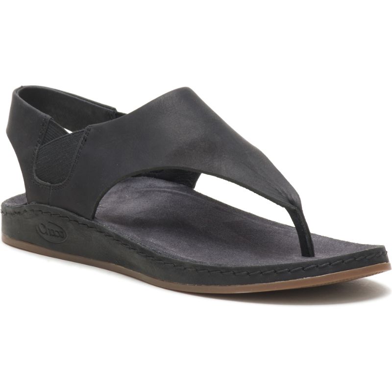 Sandales Chaco Wayfarer Post Femme Noir | 942638-MUR